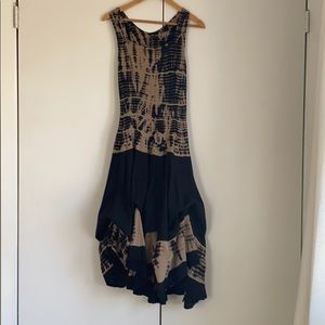 Tie dye for & flare fan dress
